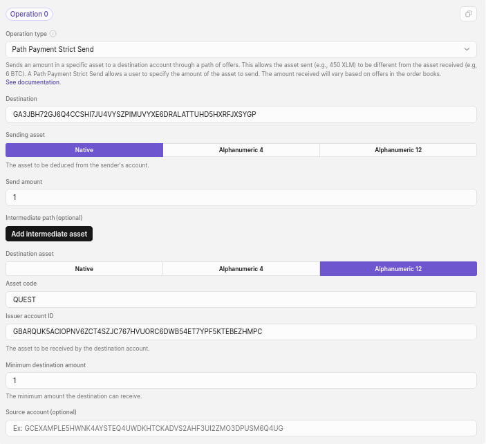 Path Payment Strict Send